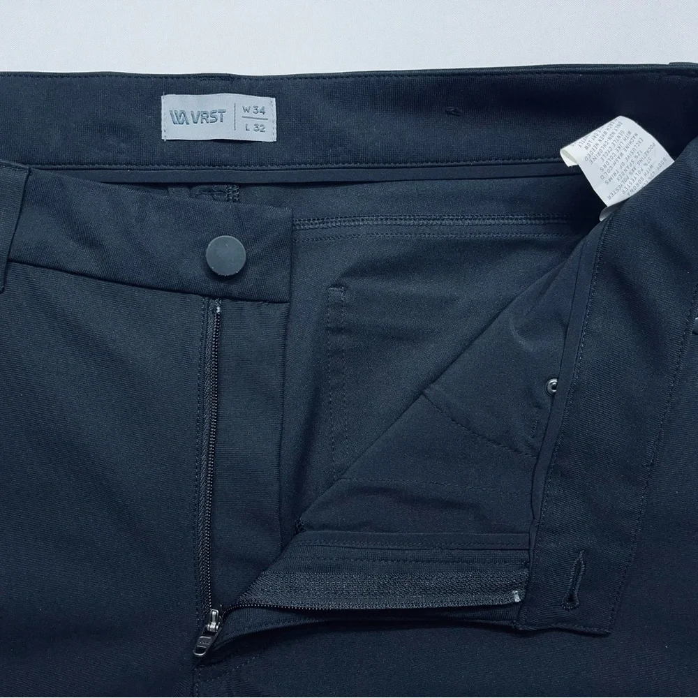 VRST 5-Pocket Commuter Pants Mens Size 34x32 Black Polyester Spandex     READ - Picture 6 of 15